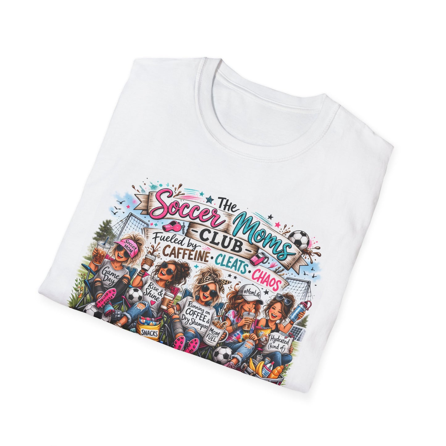 Soccer Mom Crazy Life T-Shirt — Bright Vibrant Soccer Mom Tee
