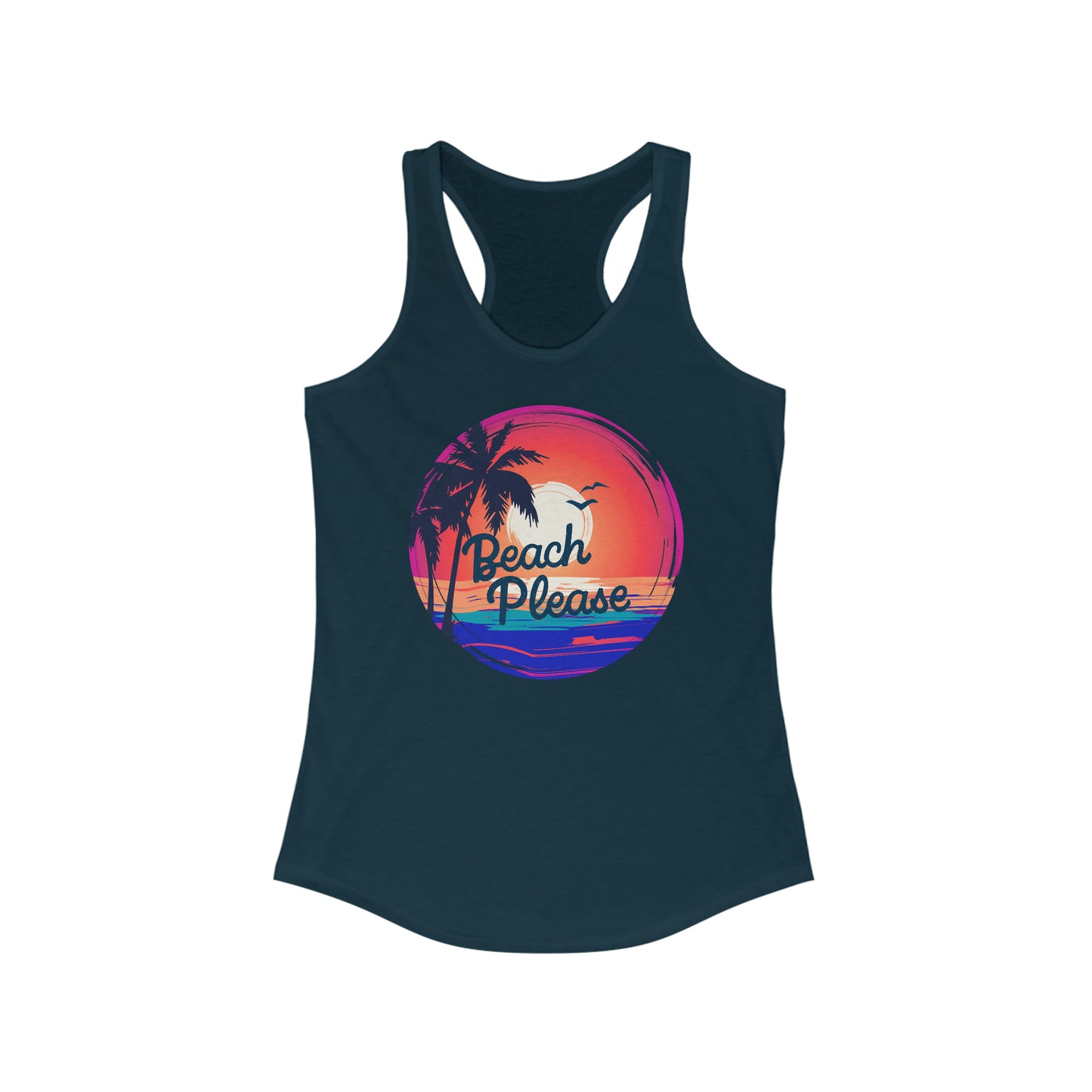 Beach Please Racerback Tank