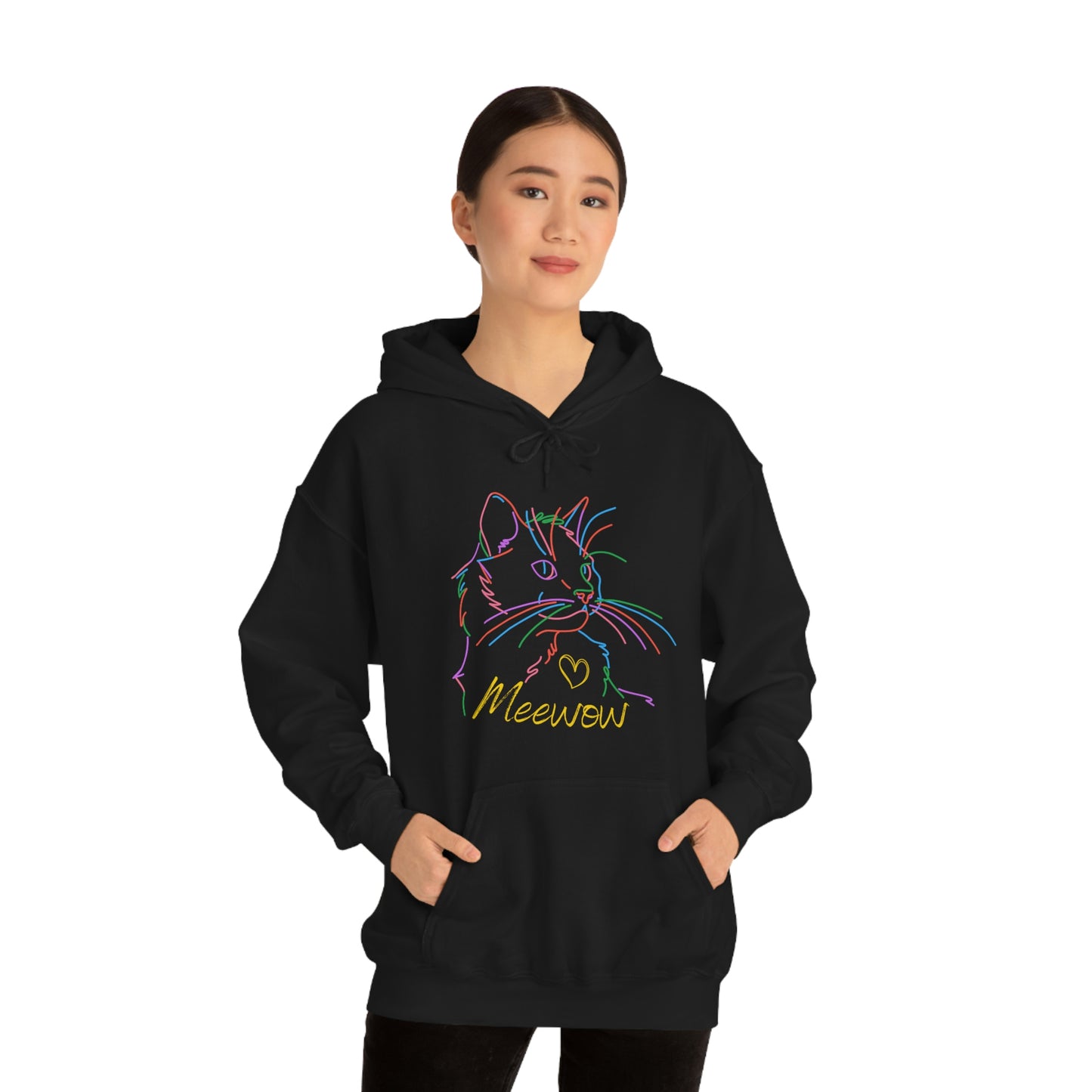 Meewow Cat Unisex Heavy Blend Hooded Sweatshirt