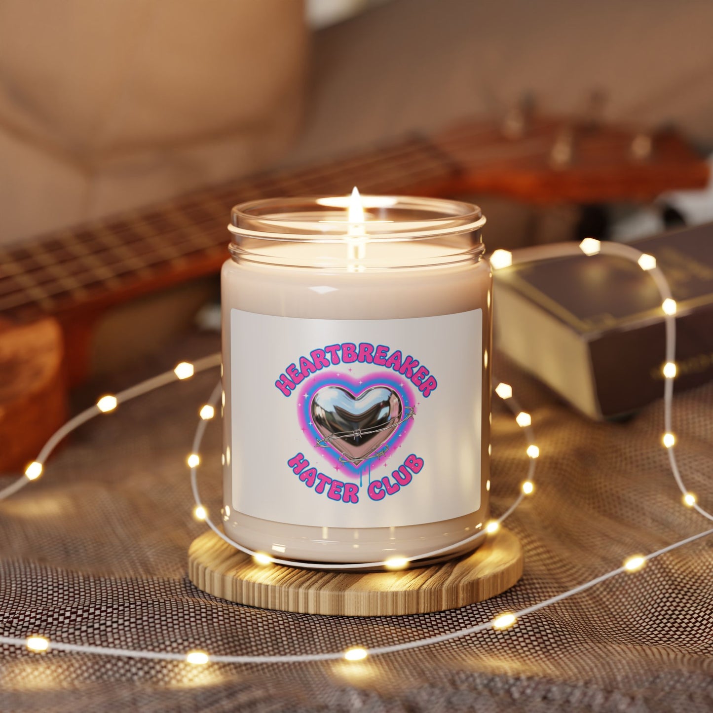 Heartbreaker Hater Club Candle | neon airbrush, Y2K barbiecore soy
