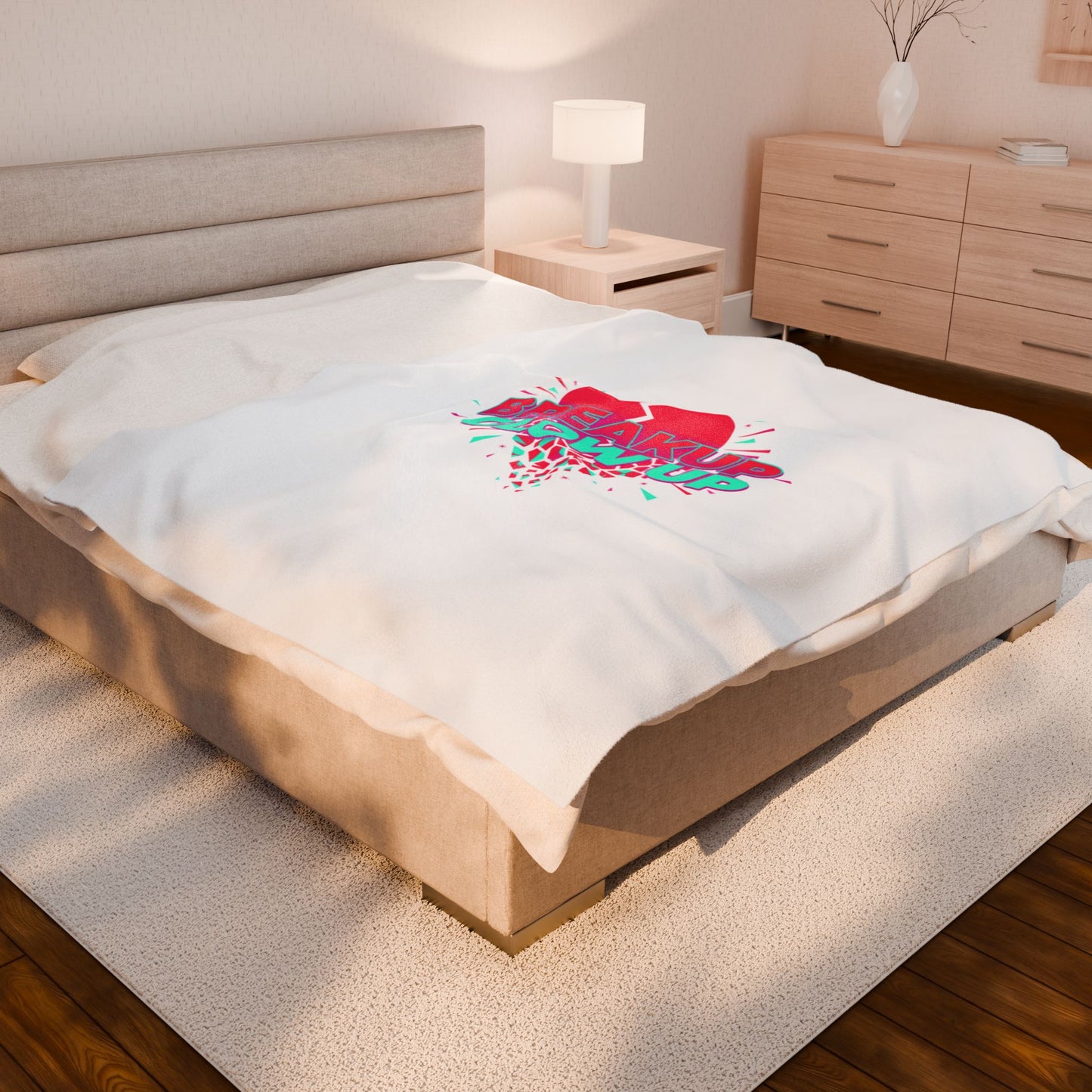 Breakup Glow Up Plush Blanket | self upgrade, recharging single era