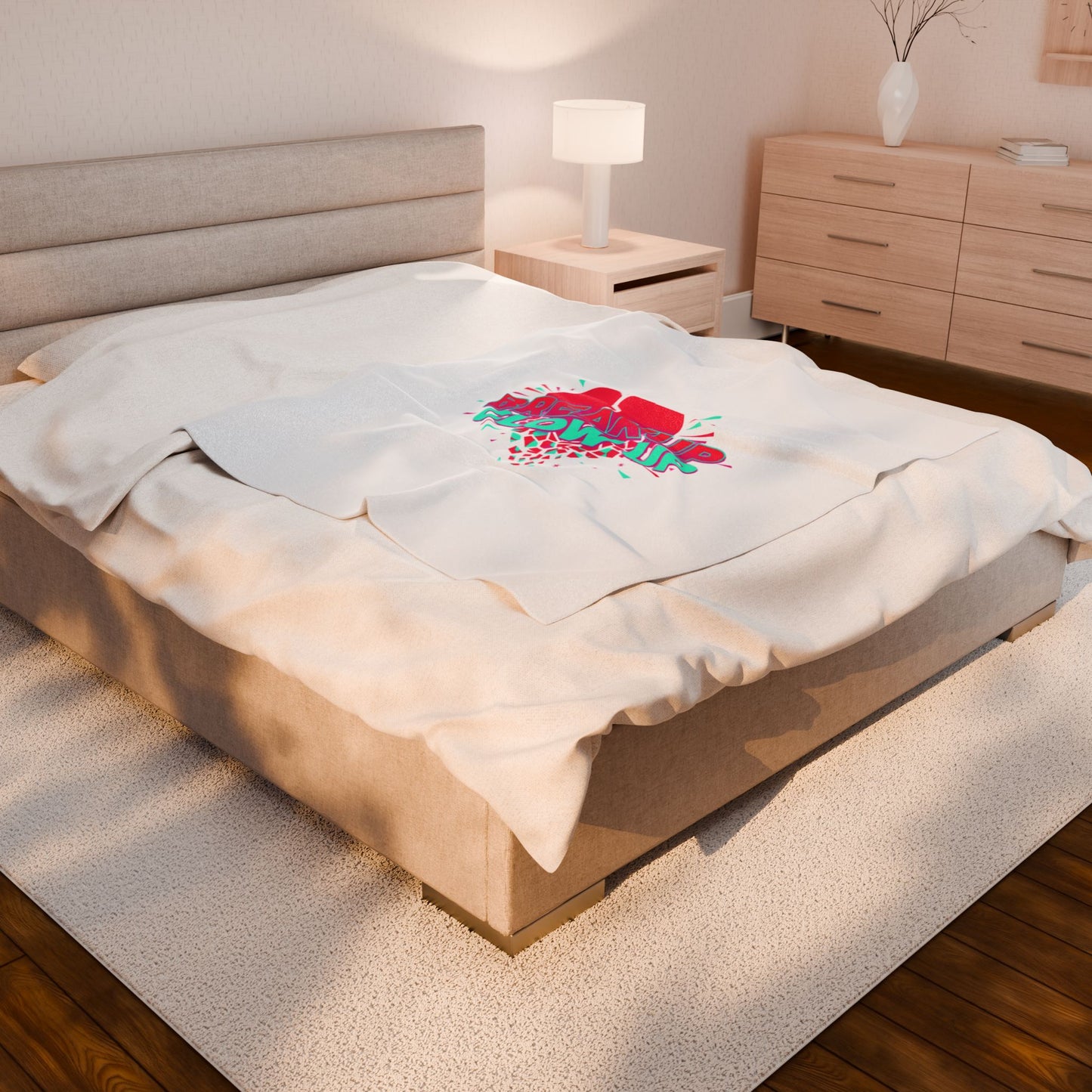 Breakup Glow Up Plush Blanket | self upgrade, recharging single era