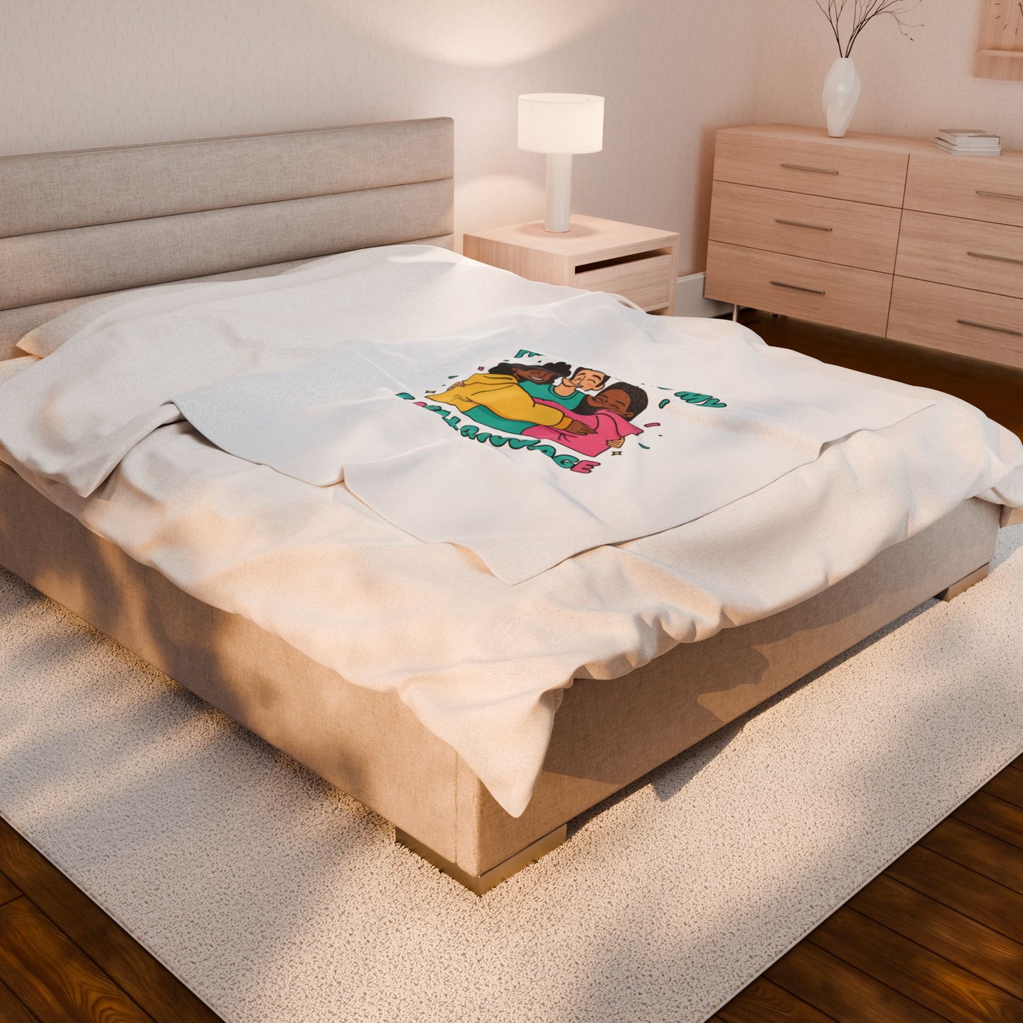 Friendship Is My Love Language Velveteen Plush Blanket | Platonic Love, Bestie Keepsake