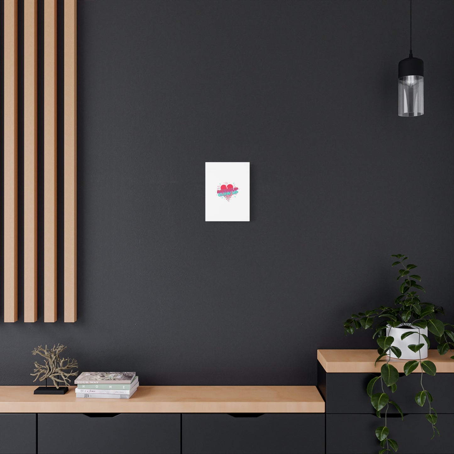 Breakup Glow Up Canvas, Matte Stretched Heart Graphic | self upgrade, single era