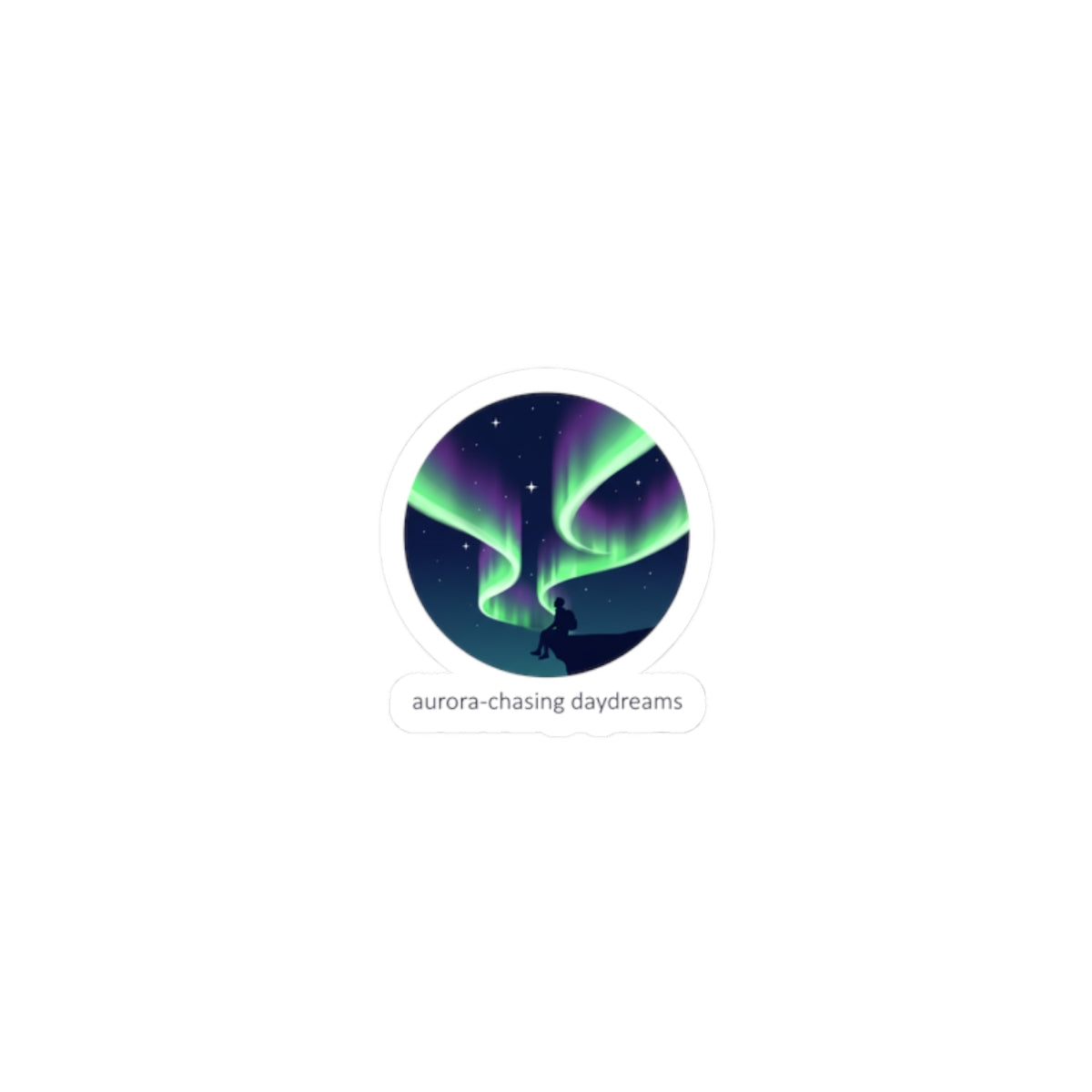 Aurora-Chasing Daydreams Northern Lights Sticker | aurora art, stargazing