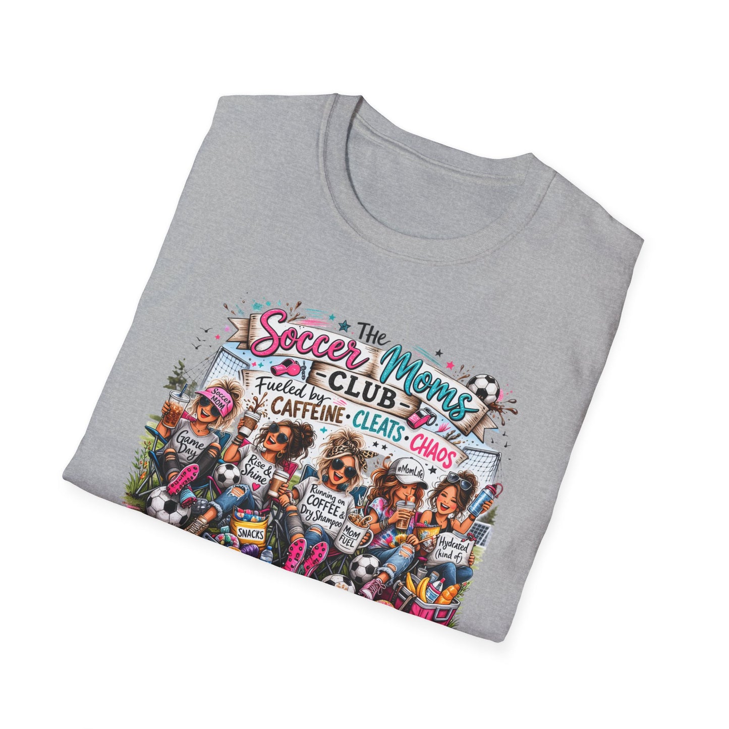 Soccer Mom Chaos Caffeine Cheering T-Shirt