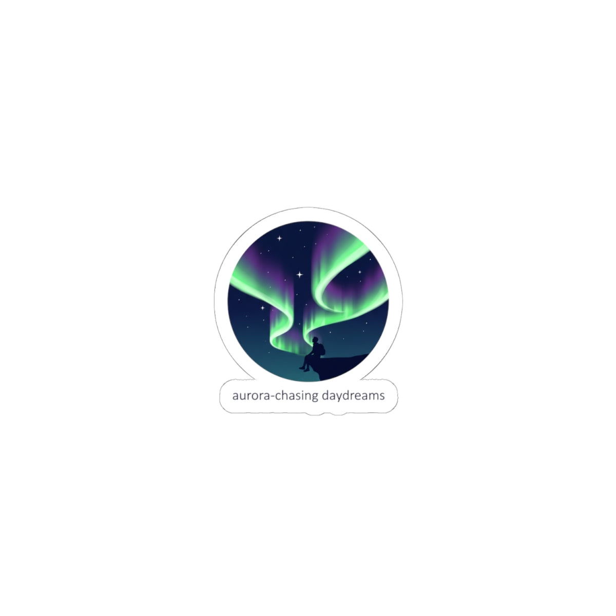 Aurora-Chasing Daydreams Northern Lights Sticker | aurora art, stargazing