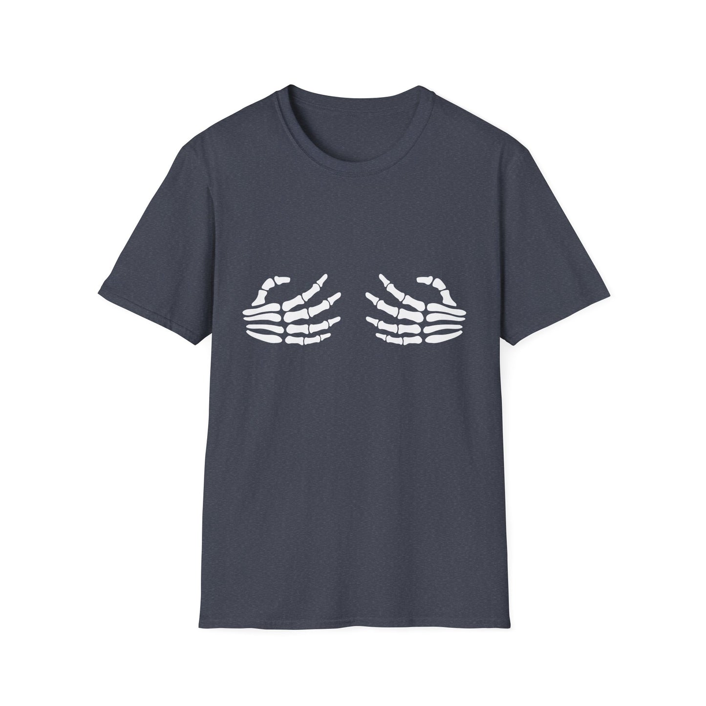 Skeleton Hands Chest-Graphic T-Shirt — Spooky Halloween Party Tee