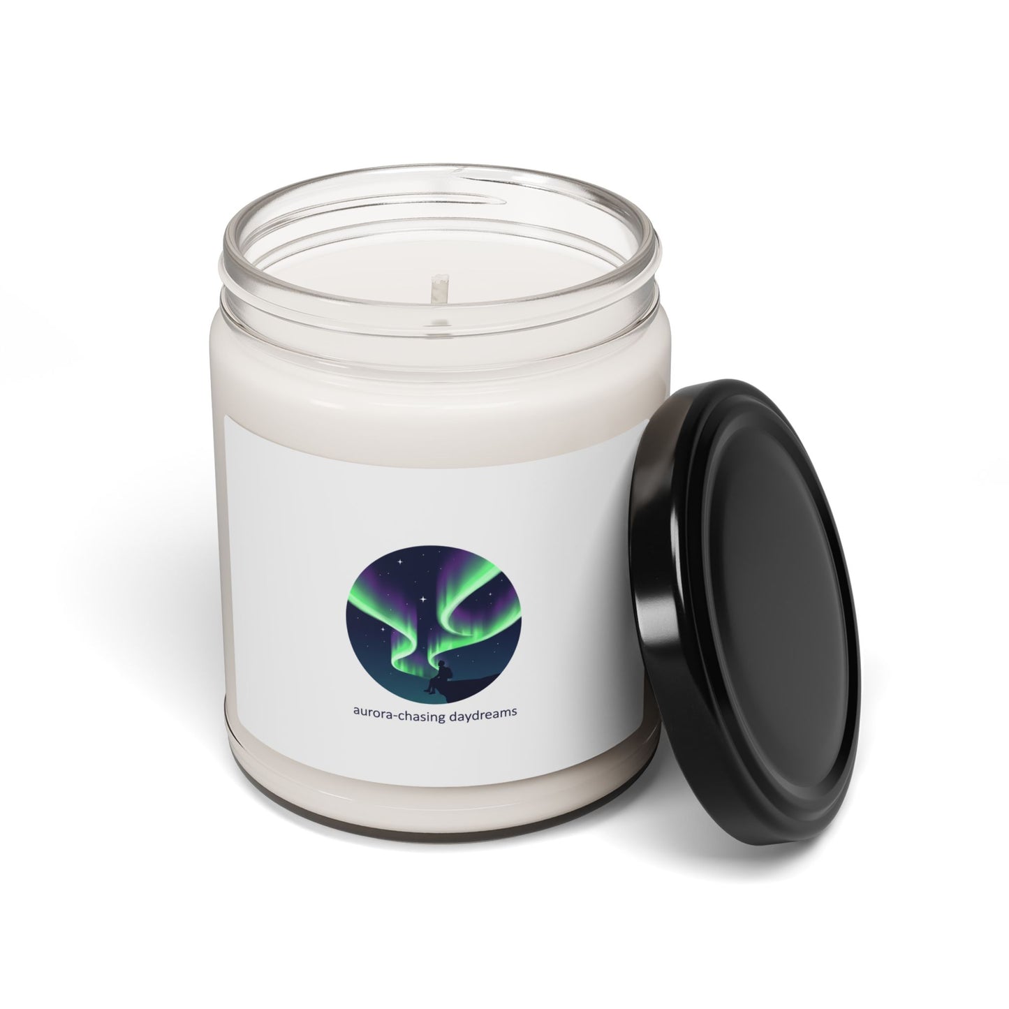 Northern Lights Soy Candle | aurora art, stargazing sky show