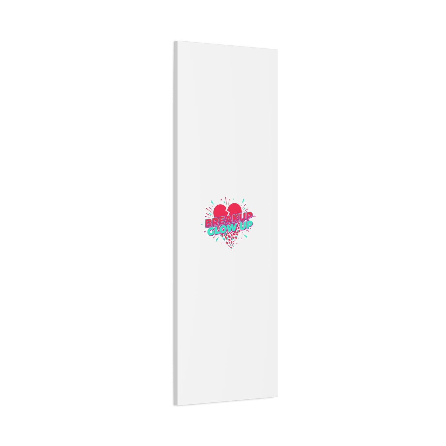 Breakup Glow Up Canvas, Matte Stretched Heart Graphic | self upgrade, single era
