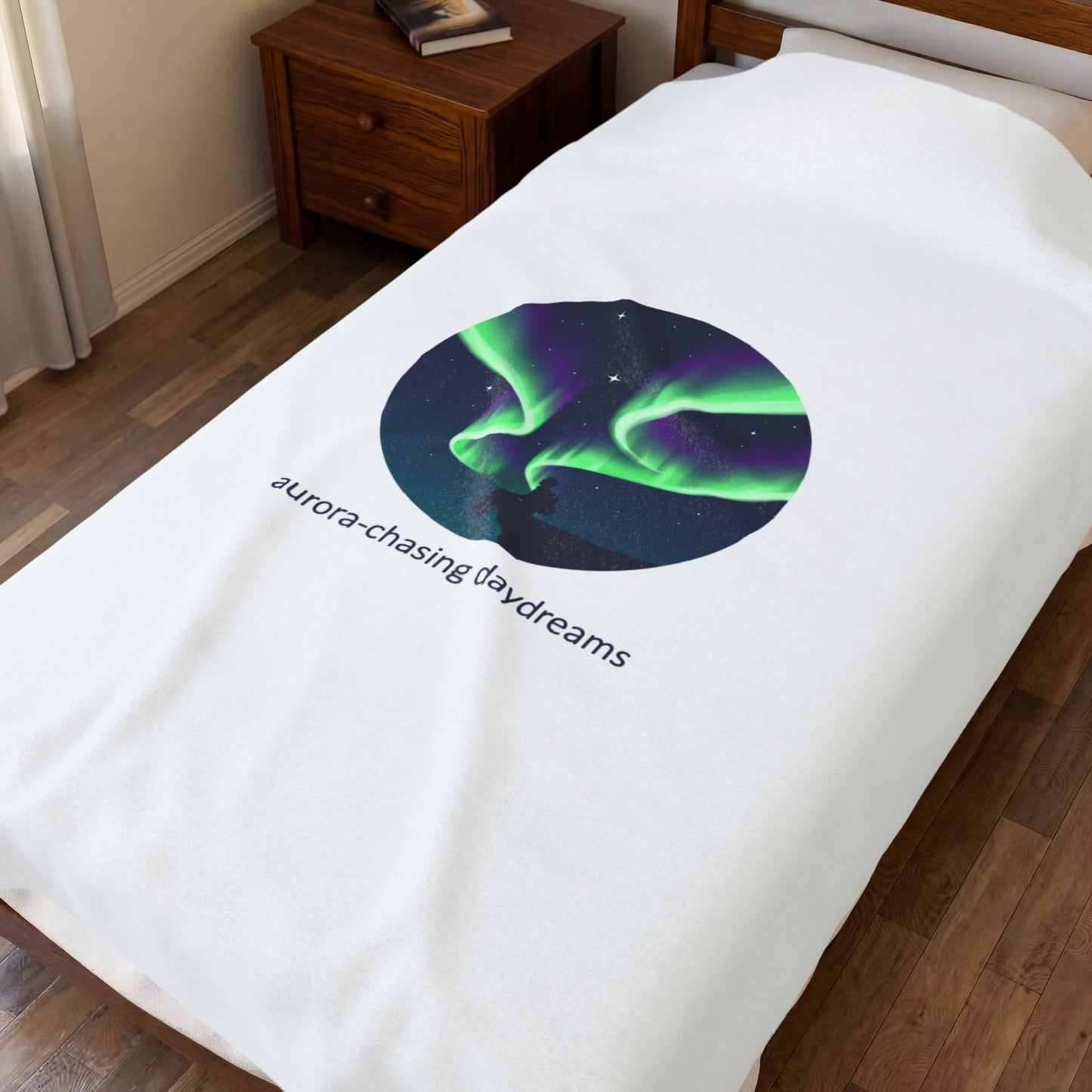 northern lights velveteen plush blanket | aurora art, stargazing sky show
