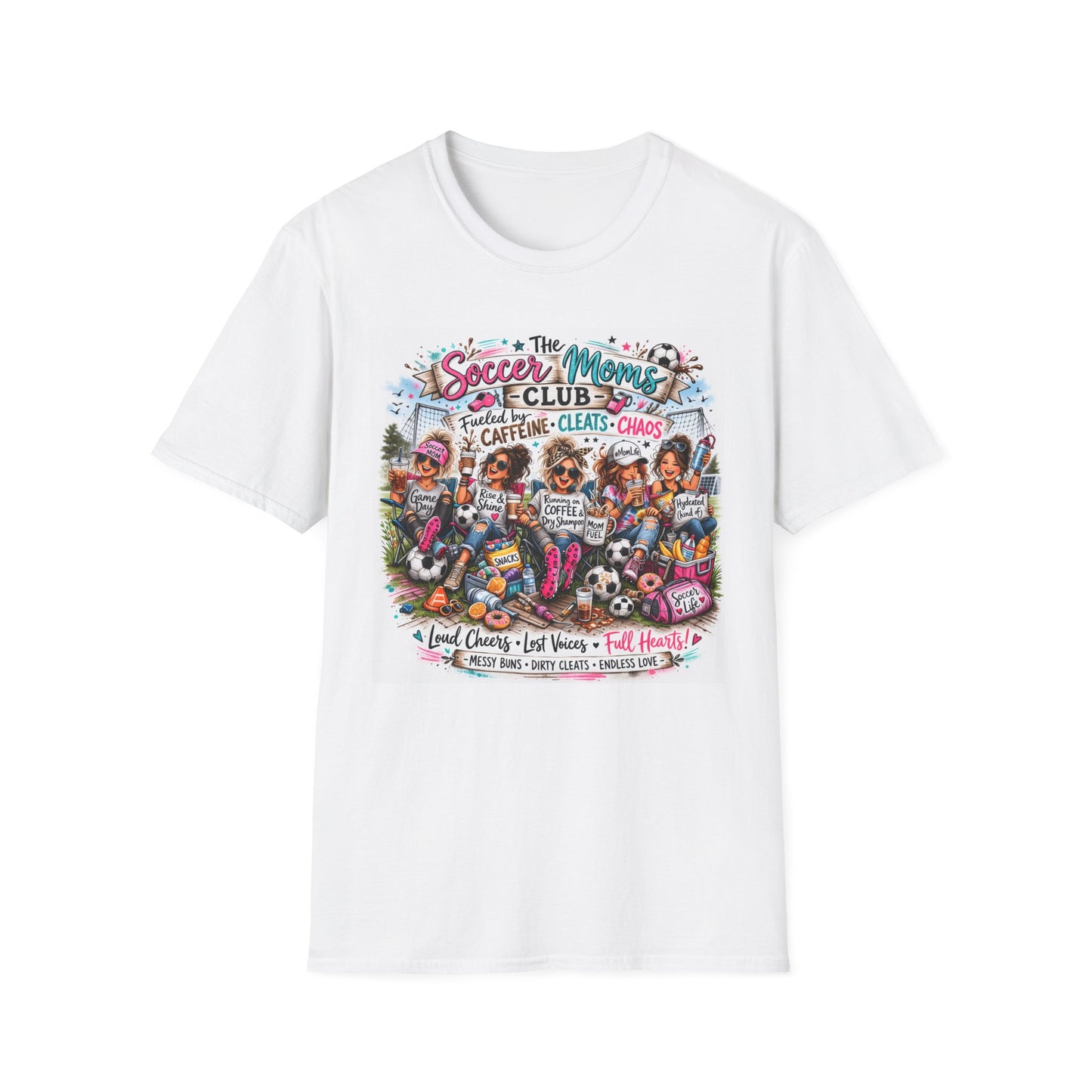 Soccer Mom Crazy Life T-Shirt — Bright Vibrant Soccer Mom Tee