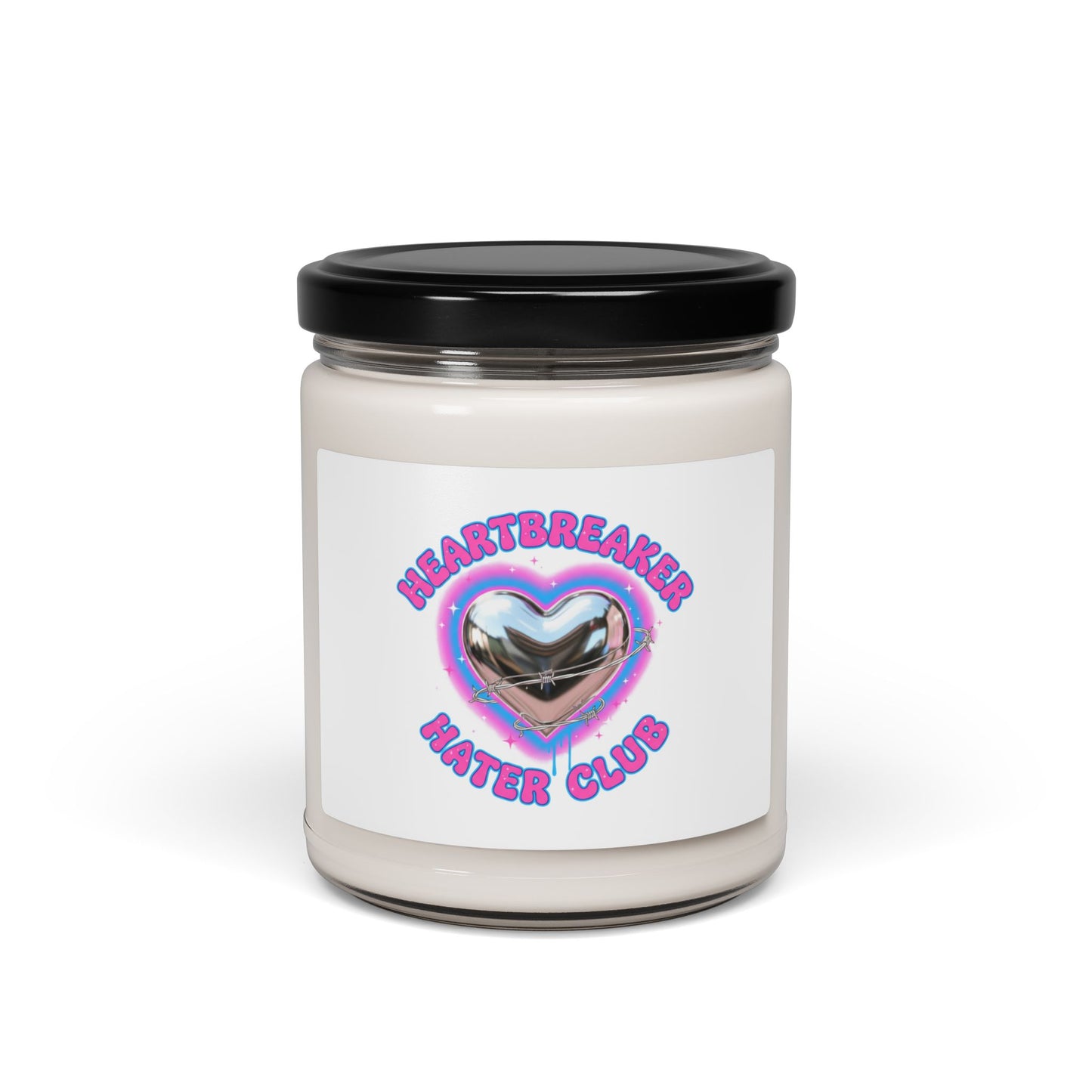Heartbreaker Hater Club Candle | neon airbrush, Y2K barbiecore soy