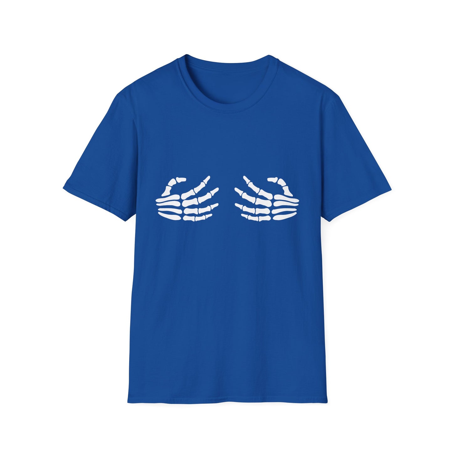 Skeleton Hands Chest-Graphic T-Shirt — Spooky Halloween Party Tee