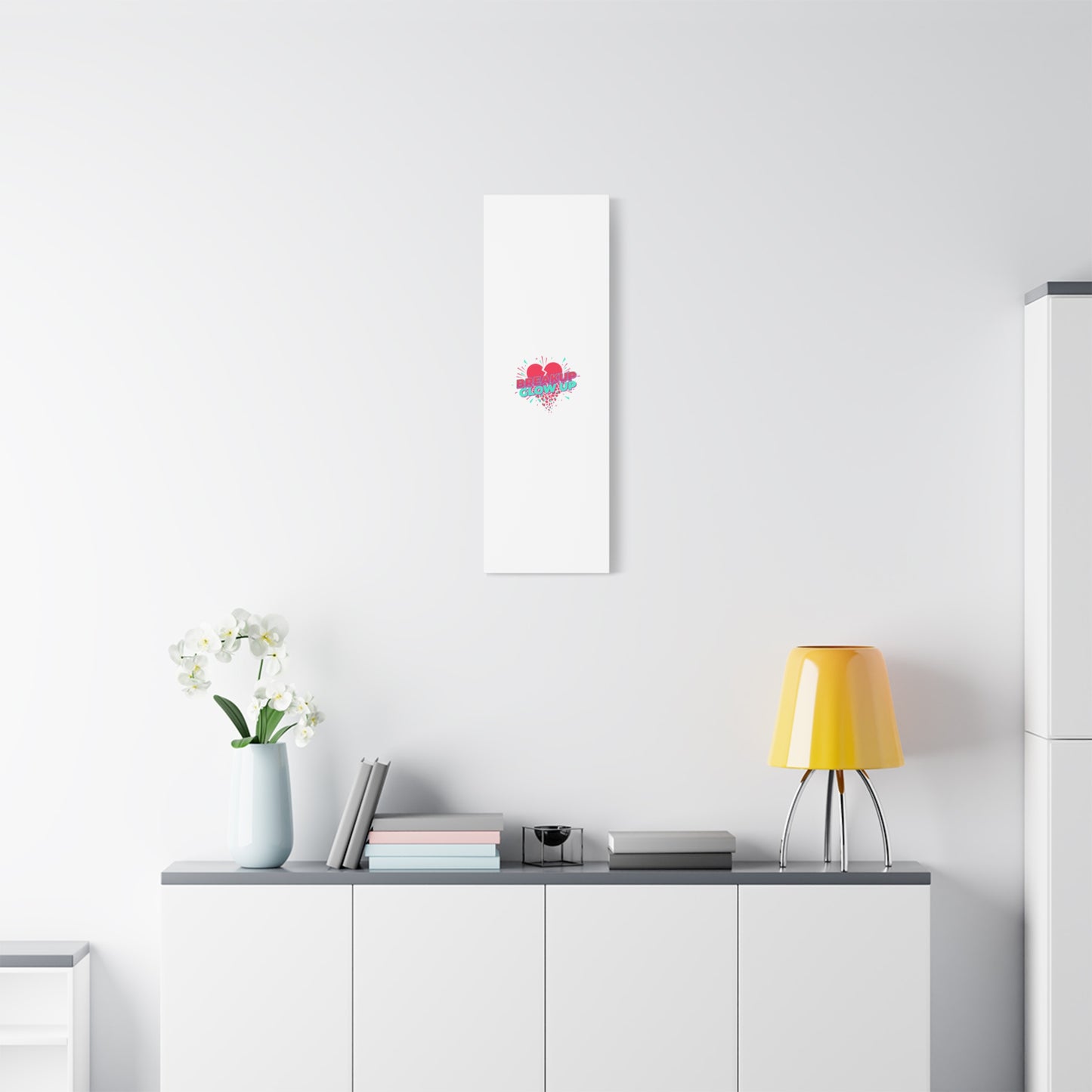 Breakup Glow Up Canvas, Matte Stretched Heart Graphic | self upgrade, single era