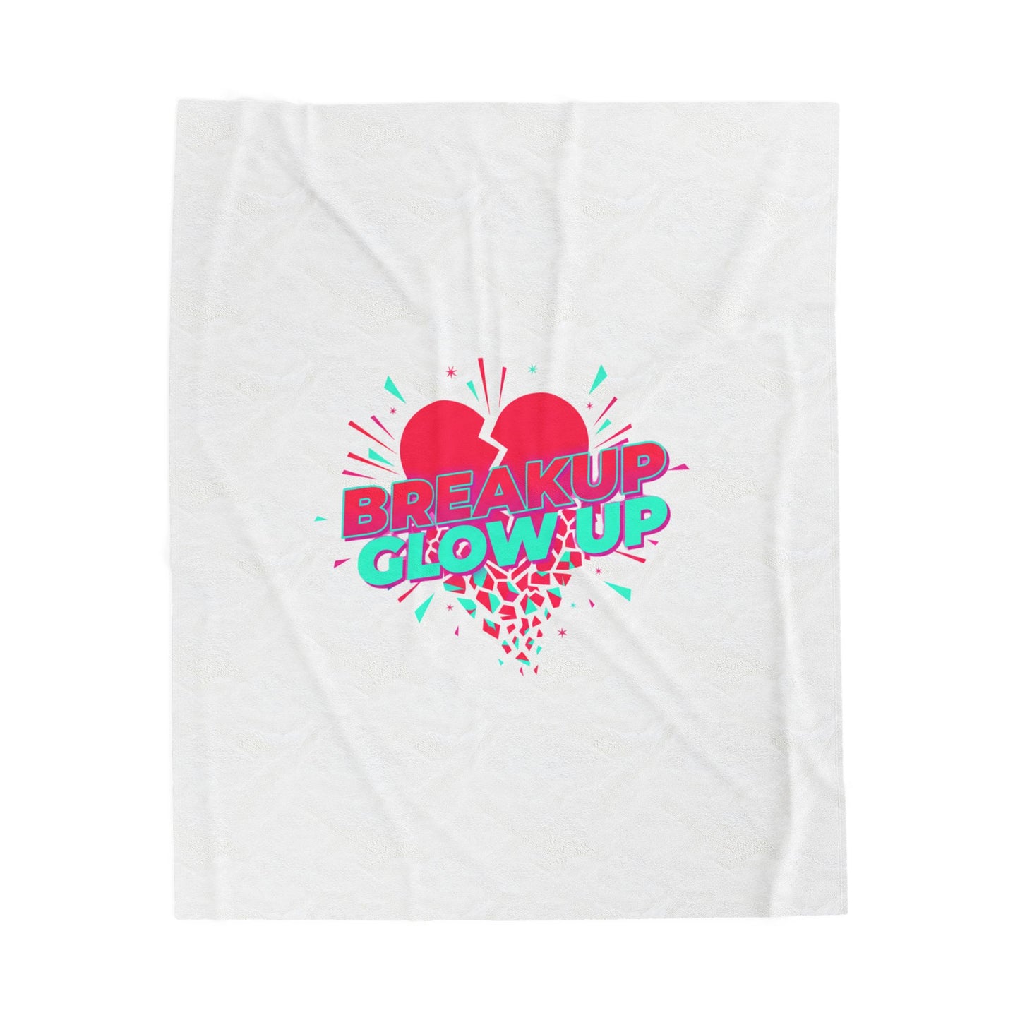 Breakup Glow Up Plush Blanket | self upgrade, recharging single era