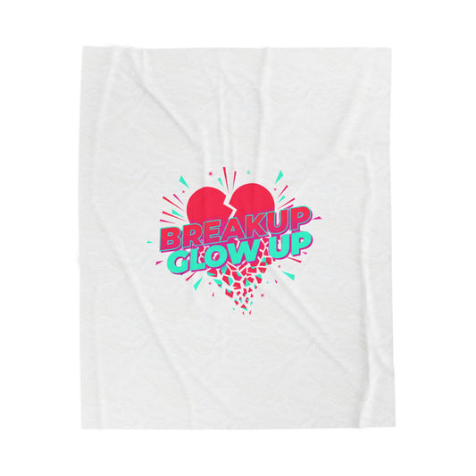 Breakup Glow Up Plush Blanket | self upgrade, recharging single era