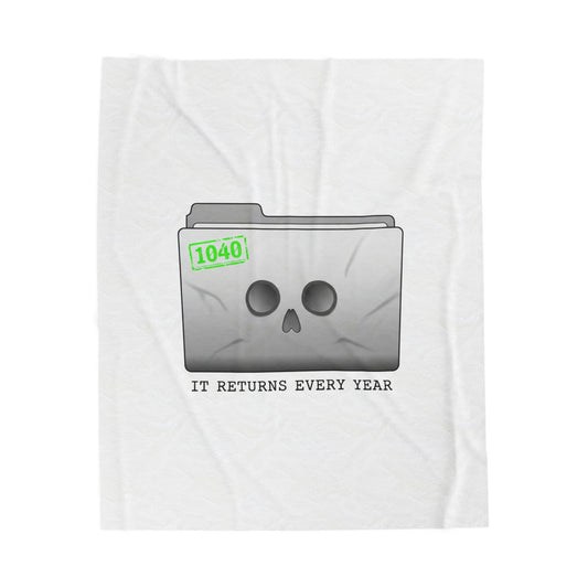 It Returns Every Year Plush Blanket | Tax Meme, IRS Humor