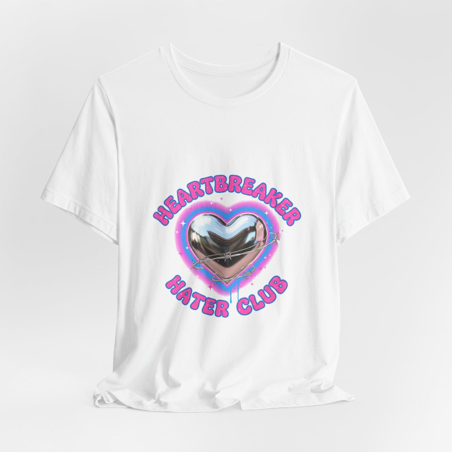 Heartbreaker Hater Club Tee | airbrush shirt, Y2K neon cherub