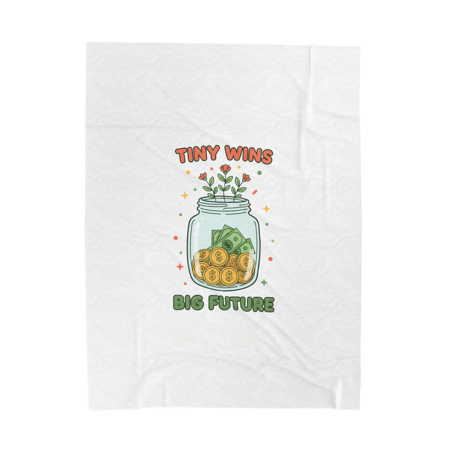 Tiny Wins Big Future Blanket | budget life, small wins, frugal humor