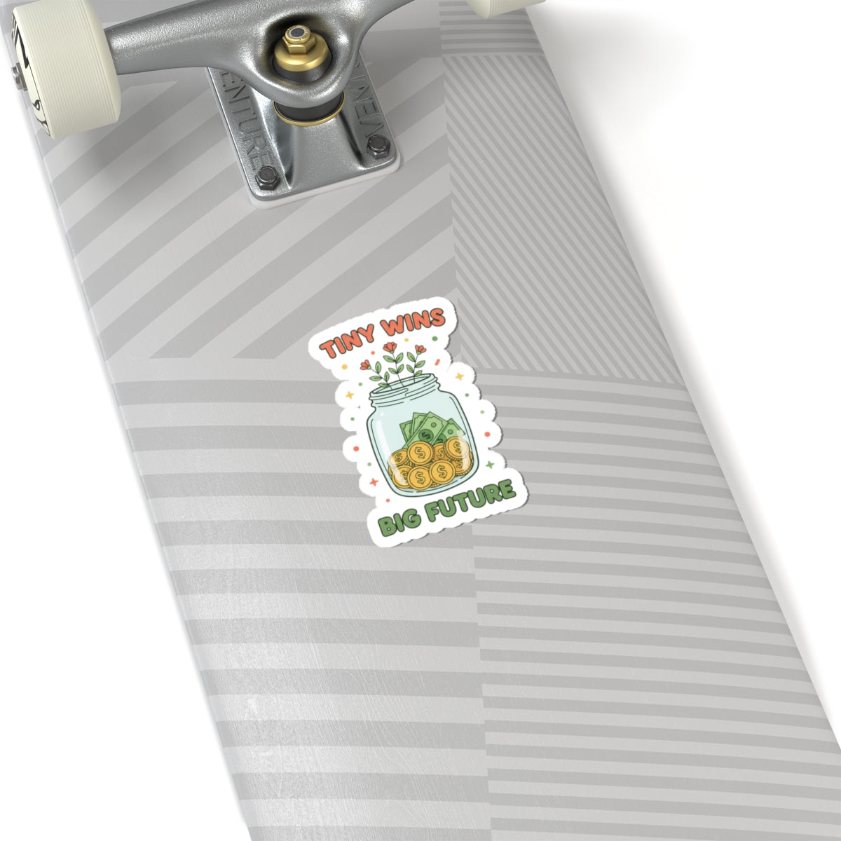 Tiny Wins Big Future Kiss-Cut Sticker | budget life, small wins