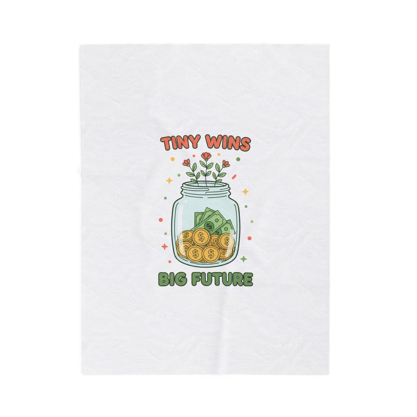 Tiny Wins Big Future Blanket | budget life, small wins, frugal humor