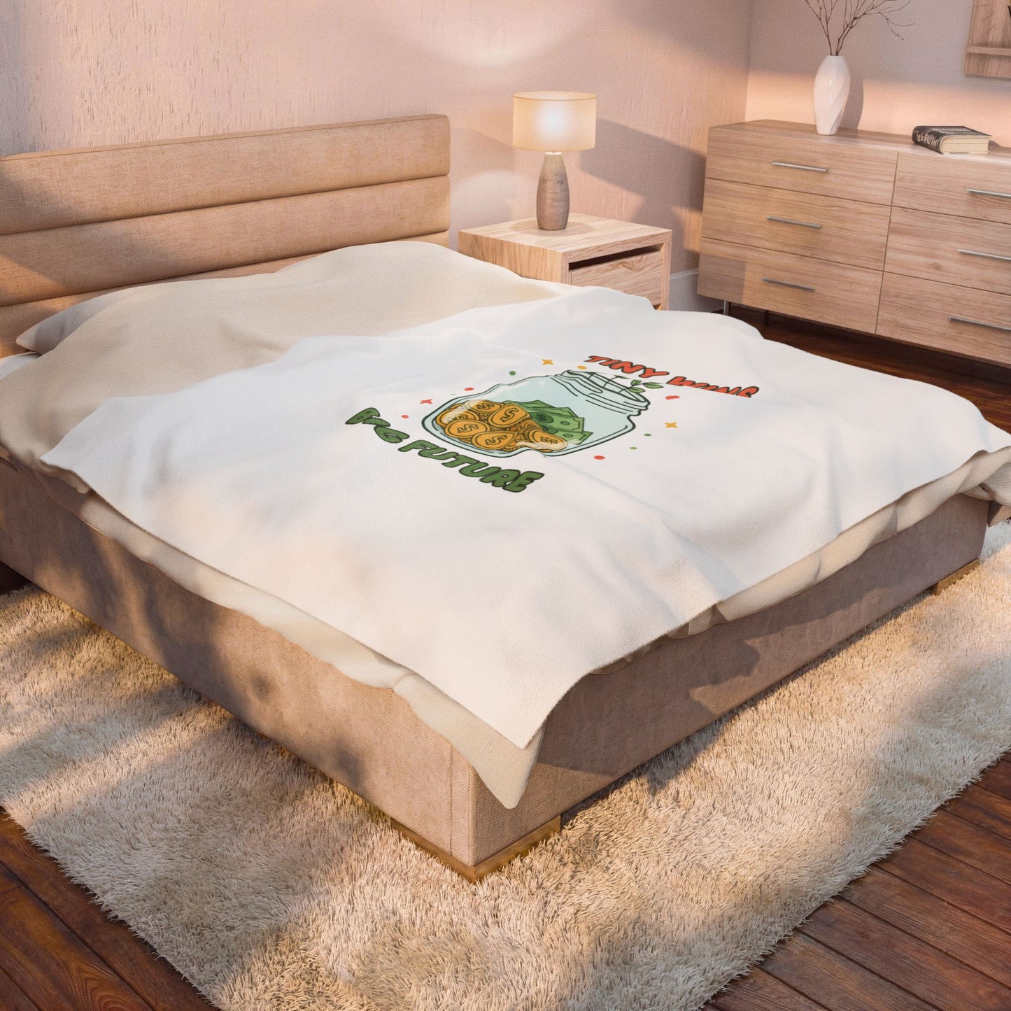 Tiny Wins Big Future Blanket | budget life, small wins, frugal humor