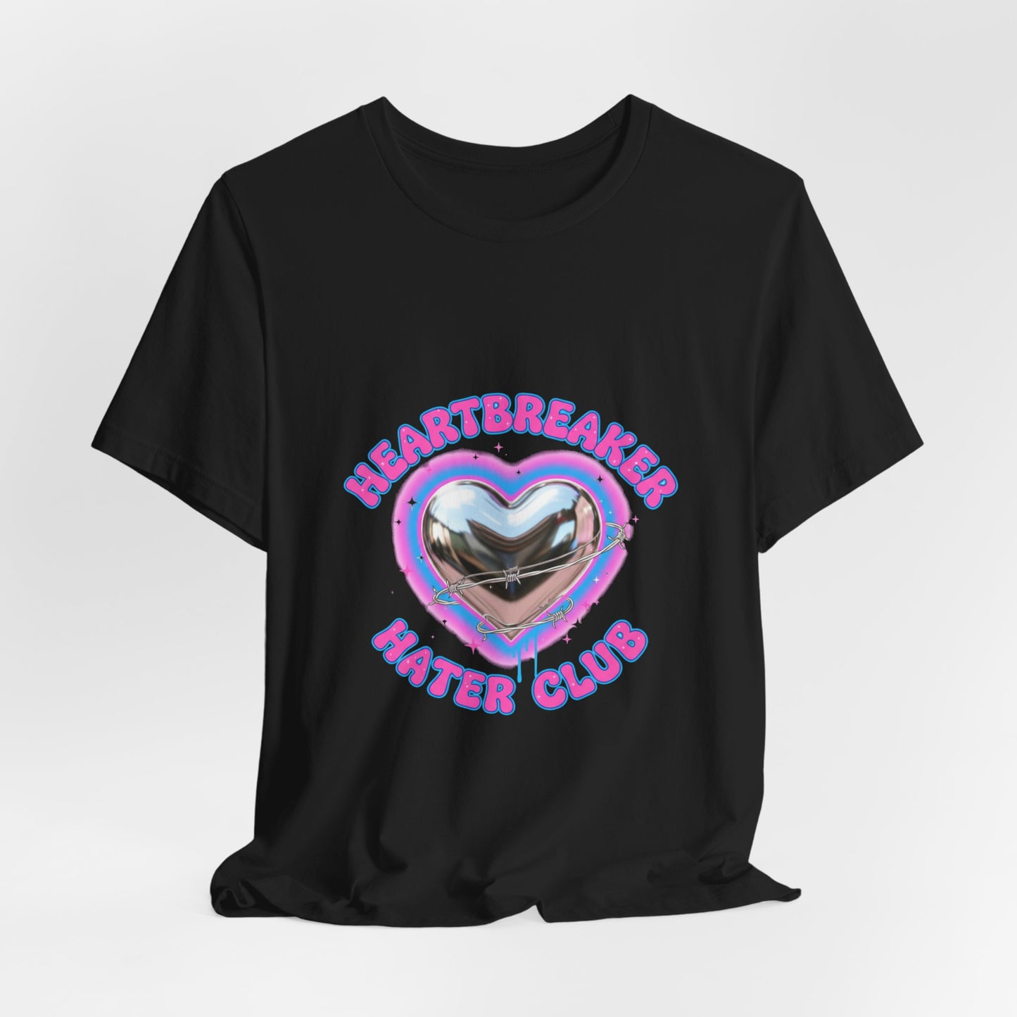 Heartbreaker Hater Club Tee | airbrush shirt, Y2K neon cherub