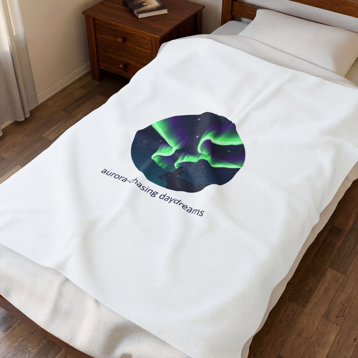 northern lights velveteen plush blanket | aurora art, stargazing sky show