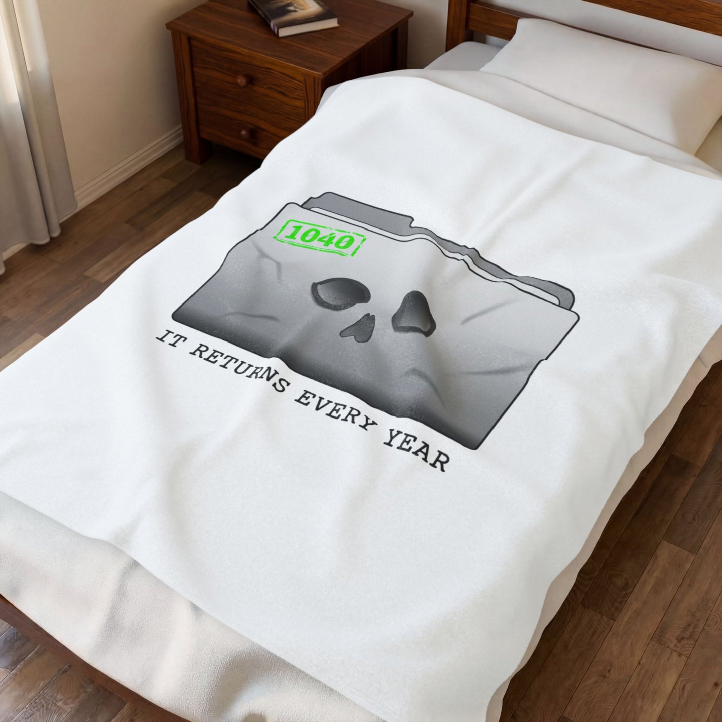 It Returns Every Year Plush Blanket | Tax Meme, IRS Humor