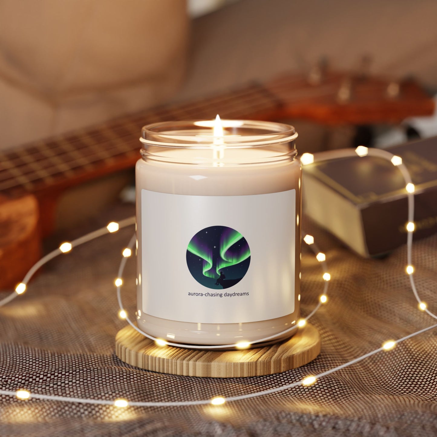 Northern Lights Soy Candle | aurora art, stargazing sky show