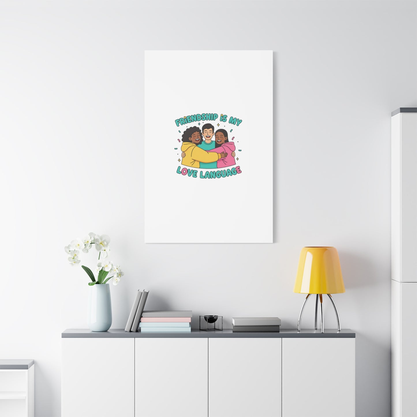 Friendship Is My Love Language Canvas | Platonic Love, Bestie Art