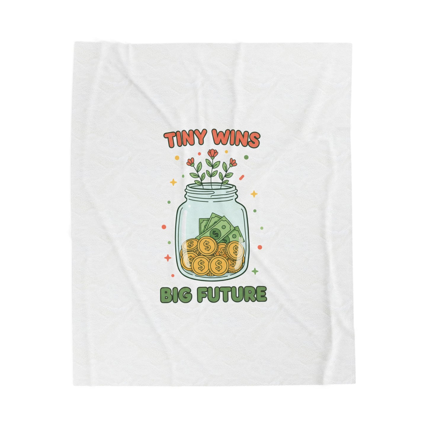 Tiny Wins Big Future Blanket | budget life, small wins, frugal humor