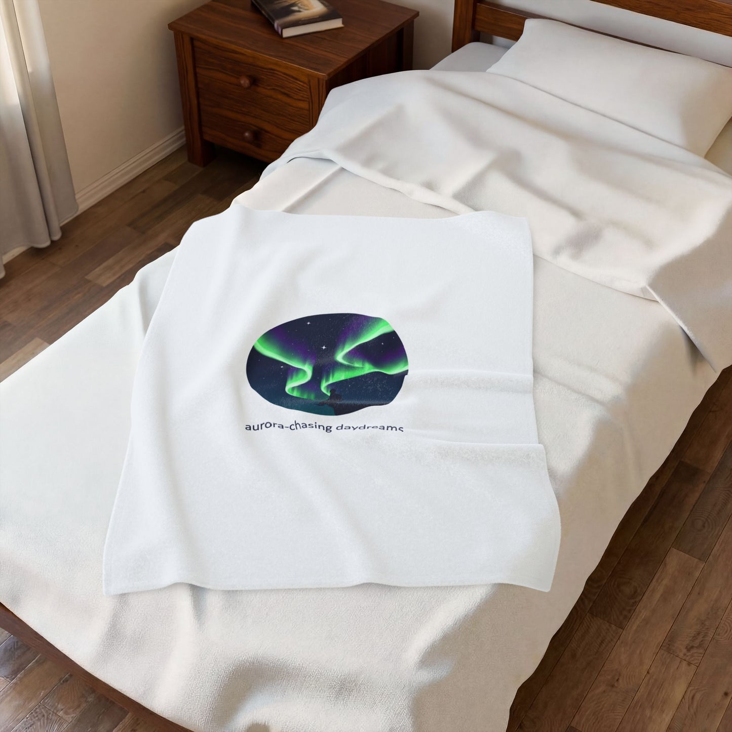 northern lights velveteen plush blanket | aurora art, stargazing sky show