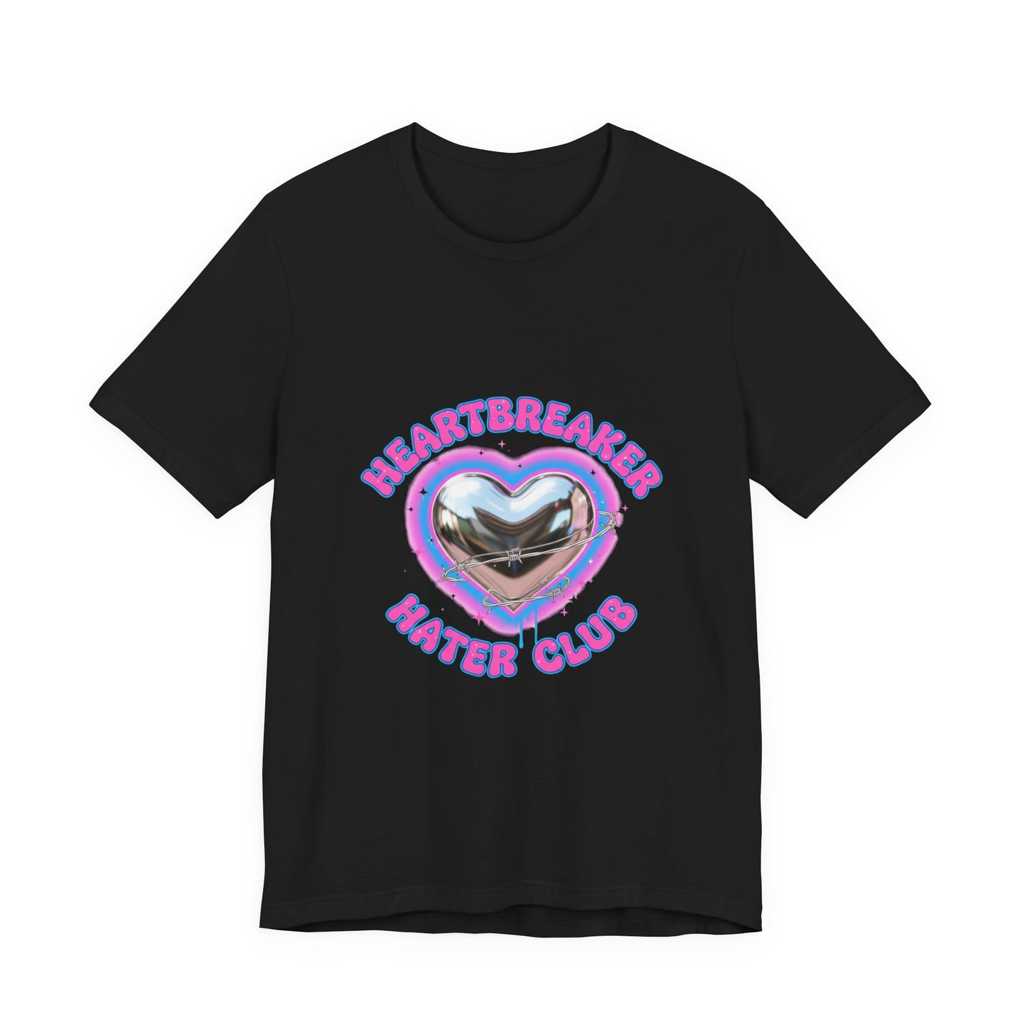 Heartbreaker Hater Club Tee | airbrush shirt, Y2K neon cherub