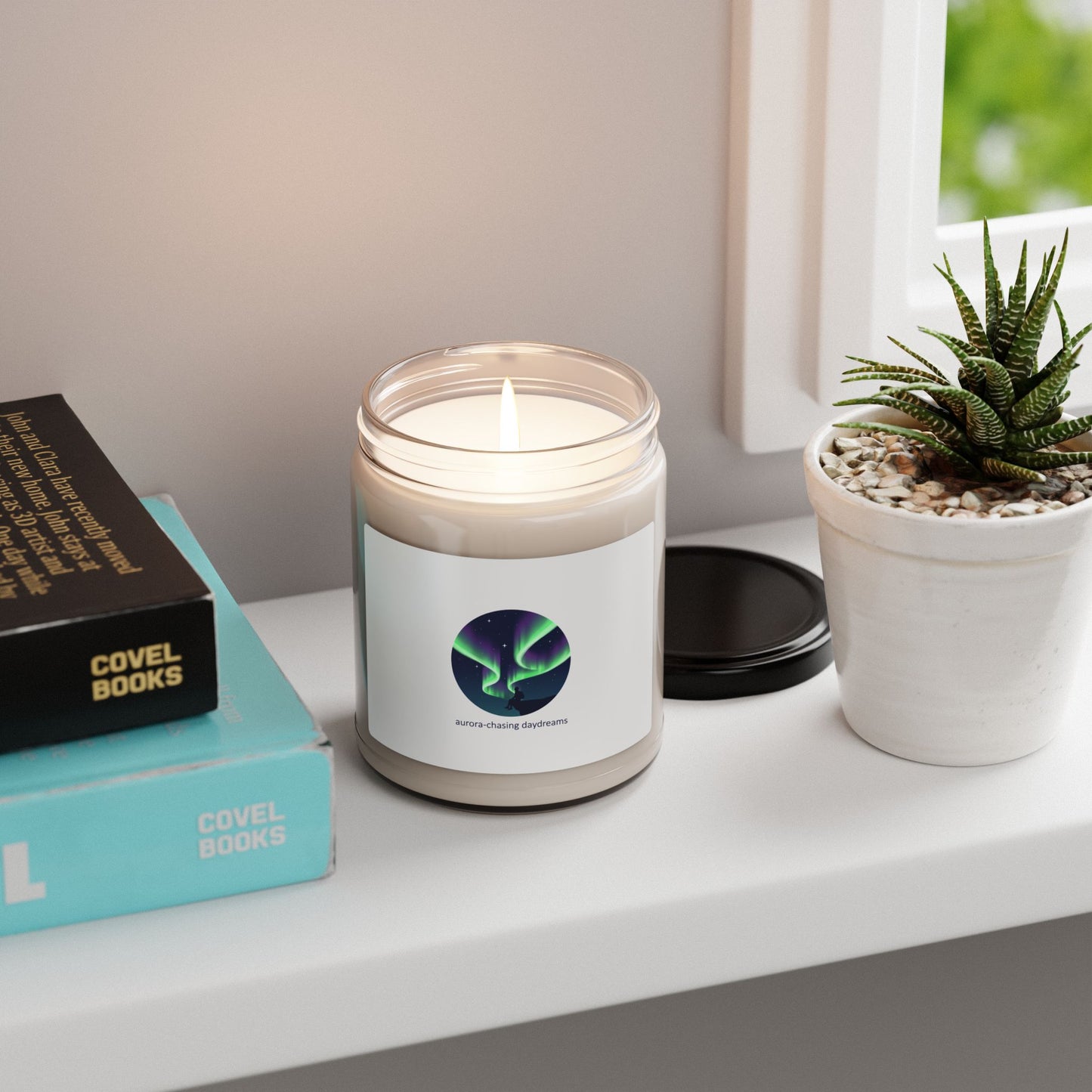 Northern Lights Soy Candle | aurora art, stargazing sky show