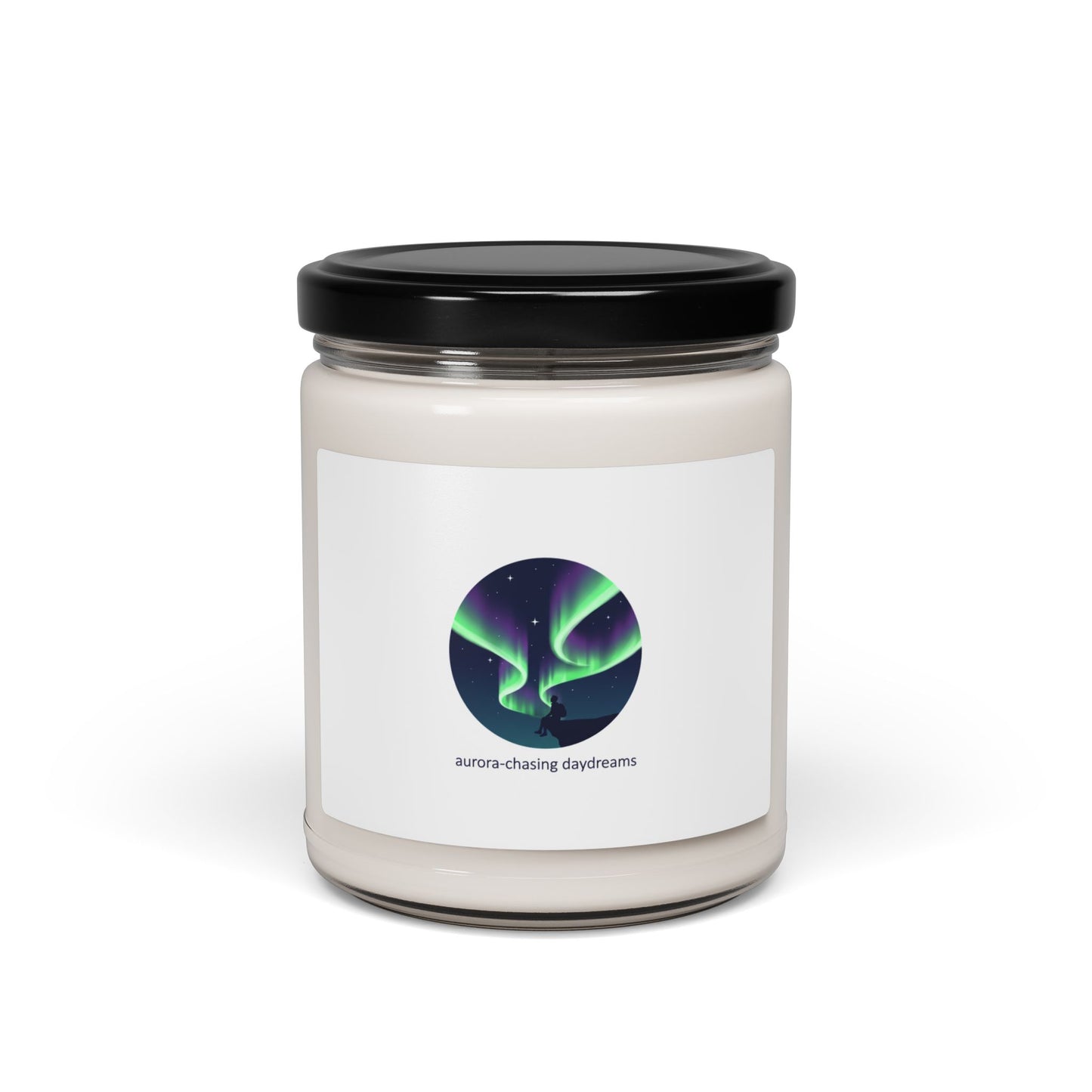 Northern Lights Soy Candle | aurora art, stargazing sky show