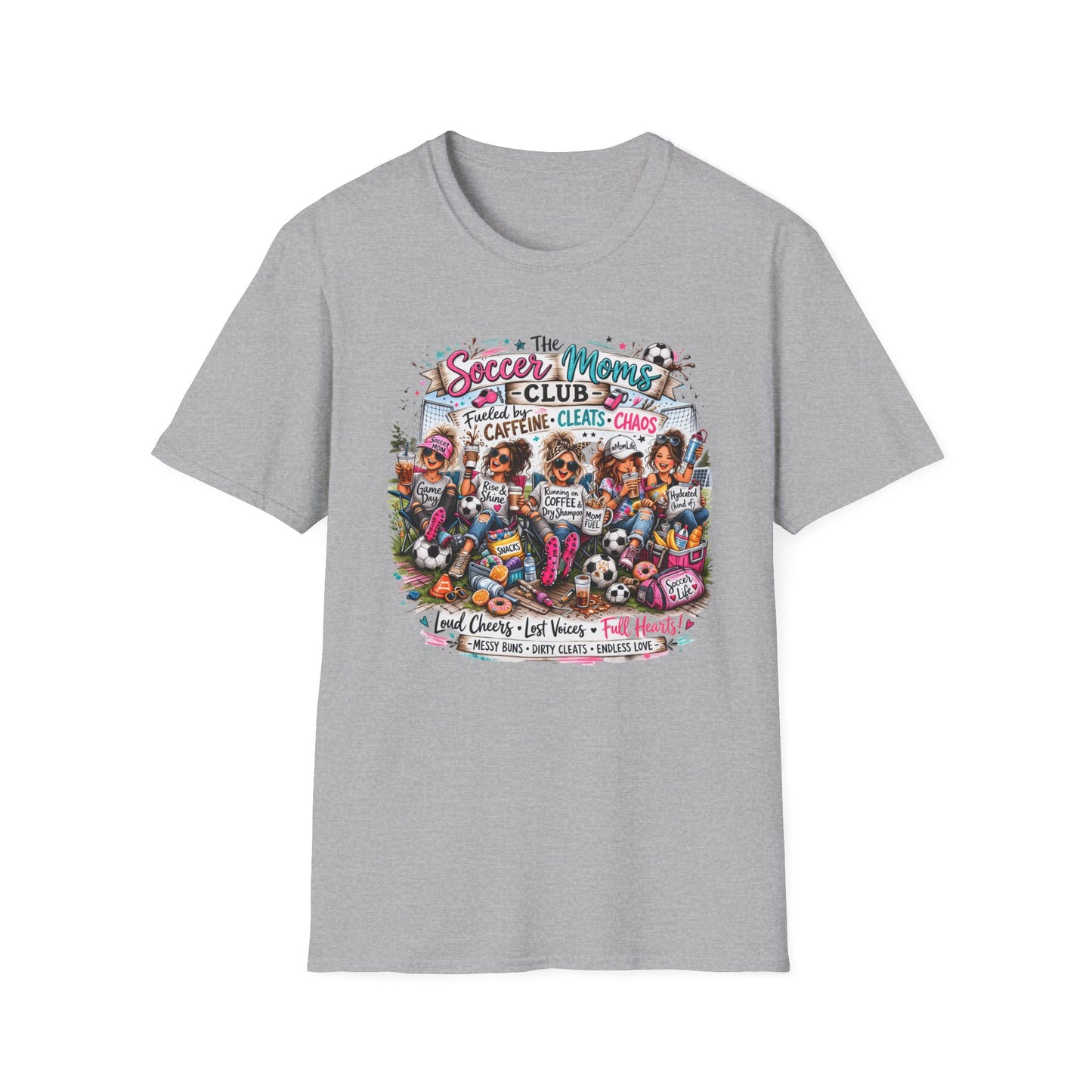 Soccer Mom Chaos Caffeine Cheering T-Shirt