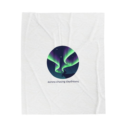 northern lights velveteen plush blanket | aurora art, stargazing sky show