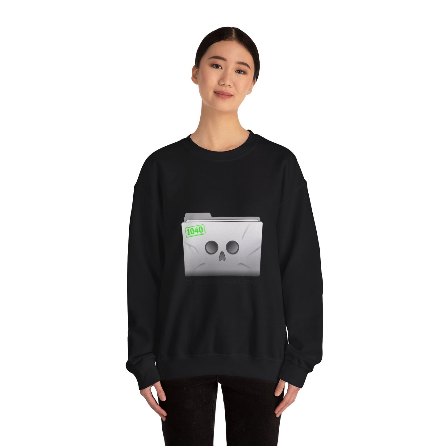 Tax Filing Skull 1040 Sweatshirt | tax meme, IRS humor