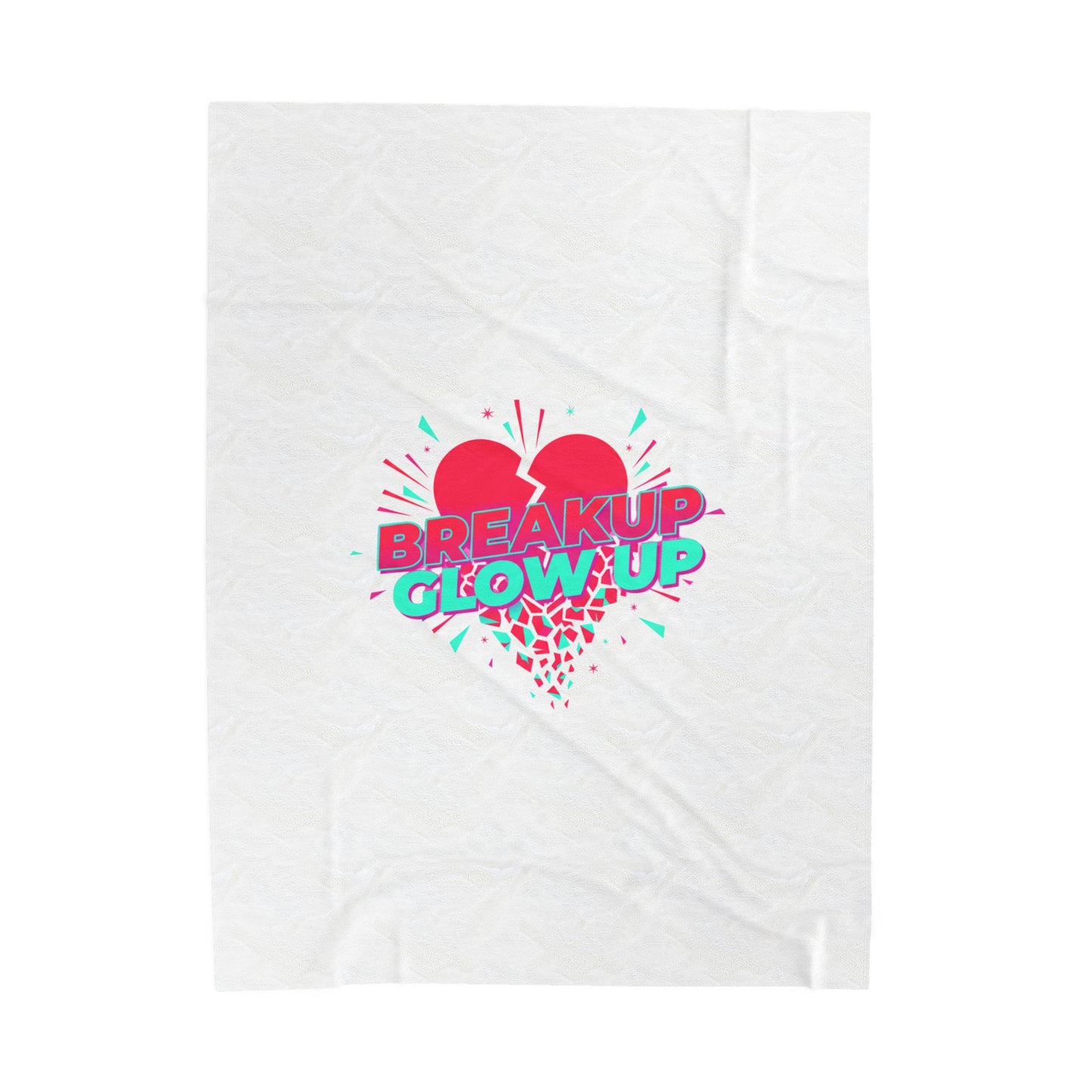 Breakup Glow Up Plush Blanket | self upgrade, recharging single era