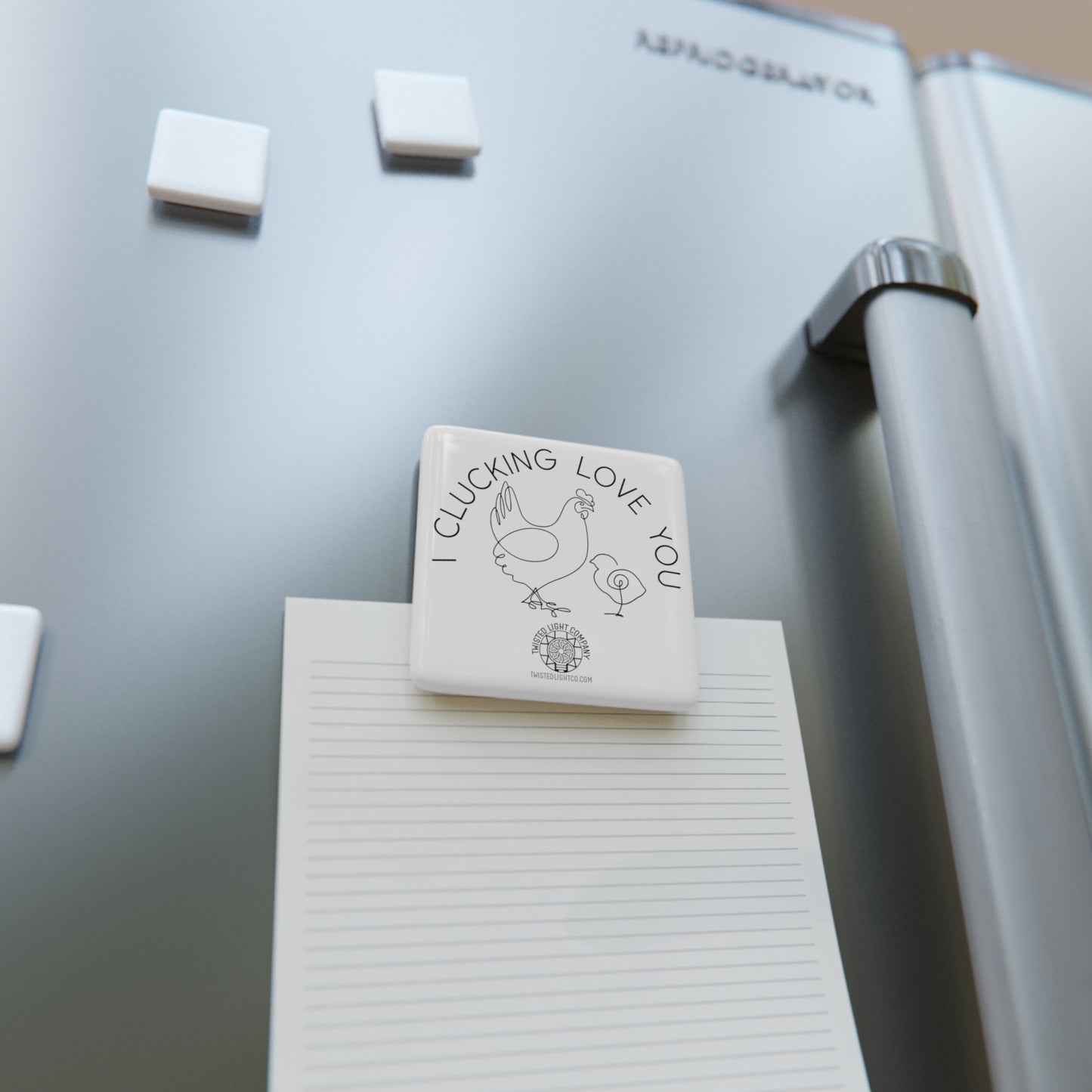 I Clucking Love you Porcelain Magnet, Square