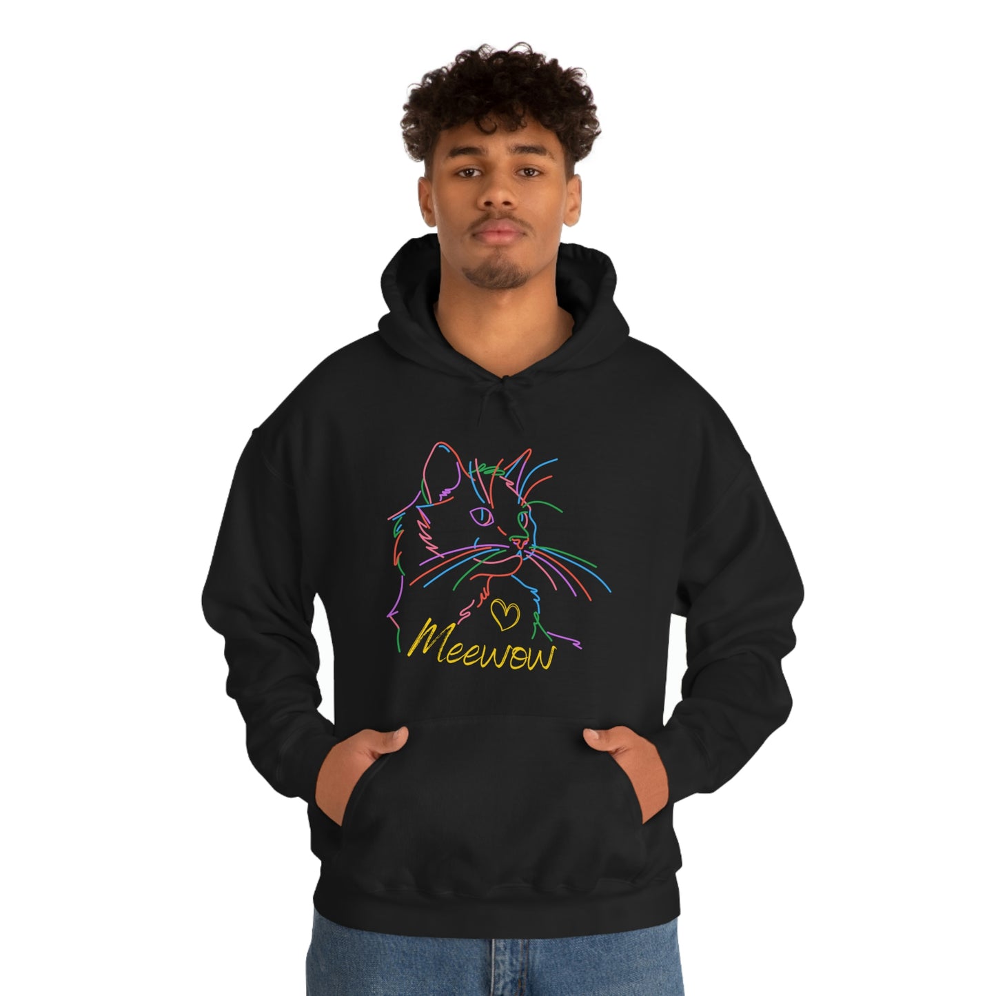 Meewow Cat Unisex Heavy Blend Hooded Sweatshirt