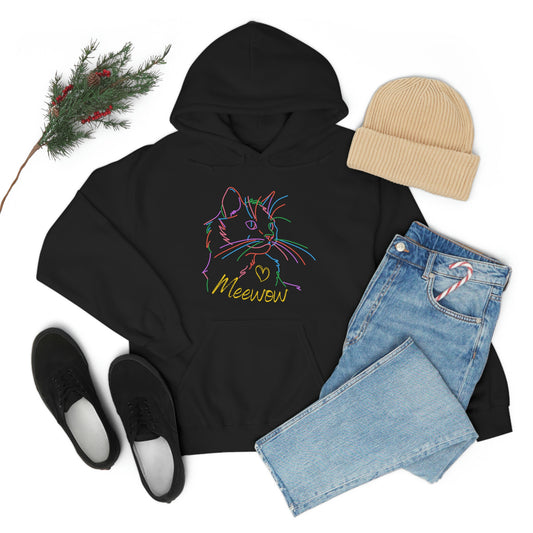 Meewow Cat Unisex Heavy Blend Hooded Sweatshirt